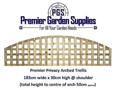 NEW 6x1 Heavy Privacy Arched Dome Trellis Fence Topper Lattice Wood Treated • £28