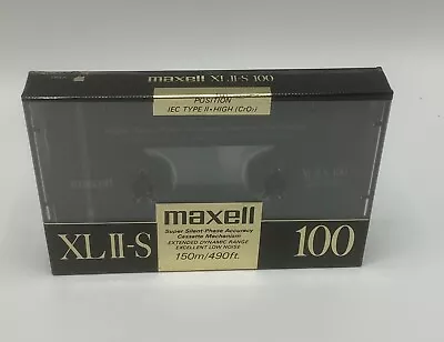 Maxell XL II-S 100 - 1988 Super Silent TYPE II Cassette NOS Sealed-Made In Japan • $10.99