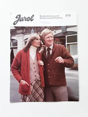 Jarol Knitting Pattern 373 Mens & Womens Cardigans & Waistcoat Vintage Original • £4.40