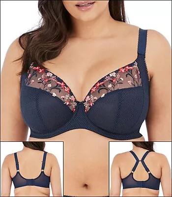 Elomi Charley Underwire Plunge Bra Style EL-4380-NAY • $14.99