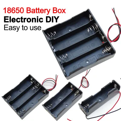 New 18650 Cells Power Bank Cases 1/2/3/4 Slot 18650 Battery  Holder Storage Box • £1.44