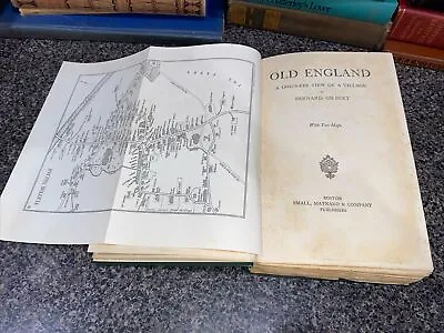 Antique 1922 Old England God's Eye View Of AVillage By Bernard Gilbert W/ Maps • $20