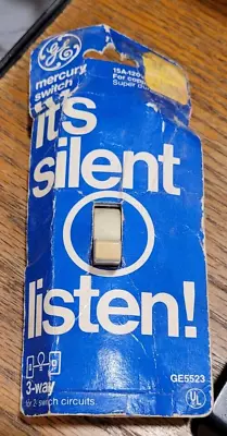 Vintage GE 3-Way Mercury Switch 'it's Silent Listen!' • $9.99