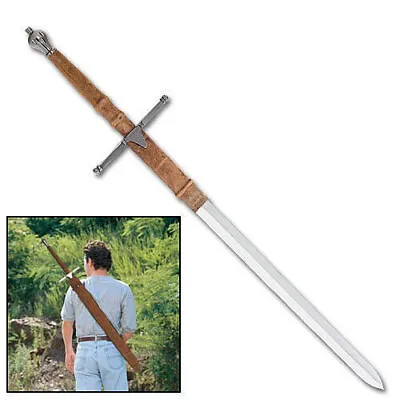 BRAVEHEART Scottish Hero William Wallace Claymore Polished Stainless Steel Sword • $79.99