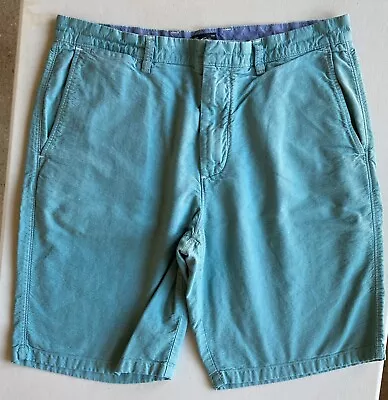 J Crew Club Men's Shorts Blue Green Cotton 34  11  • $11.99