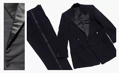 Mens Vtg 1960s Navy Blue 2pc. Tuxedo Sz 40 - Pants 36x32 Formal Suit • $49