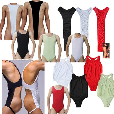 Sexy Men Fitness Thong Leotard Underwear Bodysuit Singlet Brief Jumpsuit Rompers • $2.46