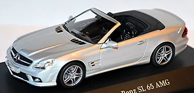 Mercedes Benz Sl 65 AMG R 230 Roadster 2008-11 Silver Metal 1:43 Minicham • $48.83