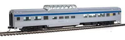 Walthers-85' Budd Dome Coach - Ready To Run -- Via Rail Canada (silver Blue Ye • $38.15