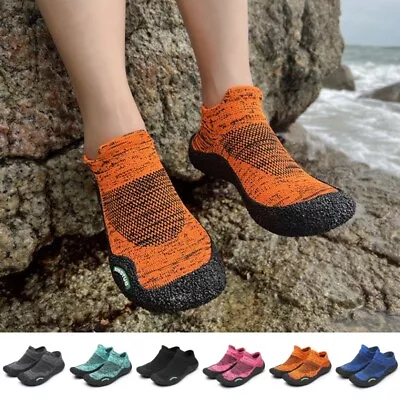 2023 Men Non-slip Mid Top Barefoot Sock Shoes Unisex Athletic Shock Absorption • £13.19
