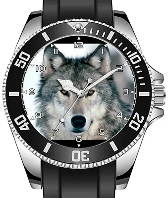 White Wolf Stare Sporty Unique Stylish Wrist Watch • $107.84