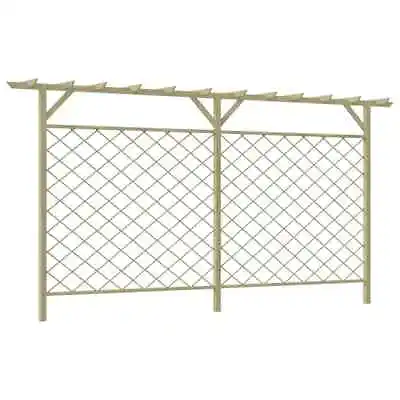 Garden Lattice Fence With Pergola Top Wood Climbing Plants Panel VidaXL • £149.99