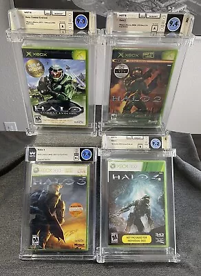 WATA Certified Xbox Halo Halo 2 Halo 3 Halo 4 All Sealed Collection Graded 9.0+ • $25000