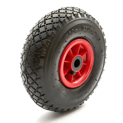 10 Inch Heavy Duty Pneumatic Wheel Tyre 250mm 10  Garden Trailer Cart Bent Valve • £15.75