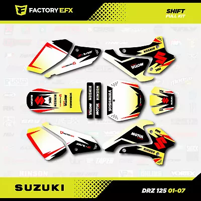 Racing Graphic Kit Fits Suzuki DRZ125 01-07 DRZ 125 SHIFT Graphics Decal MX Dirt • $44.99