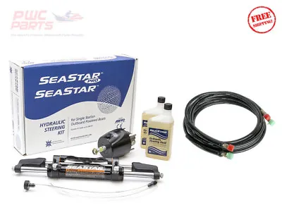 SeaStar HK6400A-3 HO5118 HK6318A-3 Hydraulic 18ft Outboard Steering Kit Teleflex • $1589.49