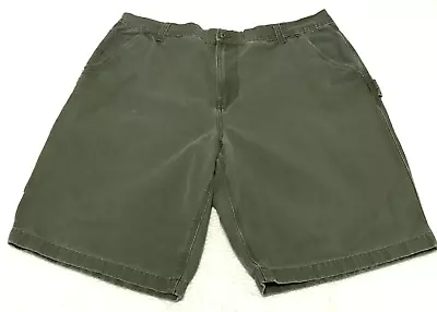 Canyon River Blues Mens Flat Front Chino Shorts Size 40 Olive Green Zip EUC • $7.64