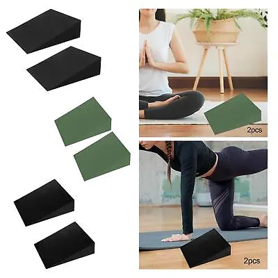 2x Foam Yoga Wedge Blocks EVA Squat Boards Nonslip Slant Boards Calf Stretcher • £7.73