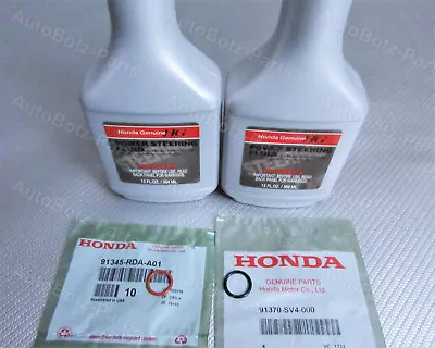 OEM GENUINE HONDA Power Steering Pump Oil O-Ring Seals & Fluid - 4 Pc Reseal Kit • $22.95