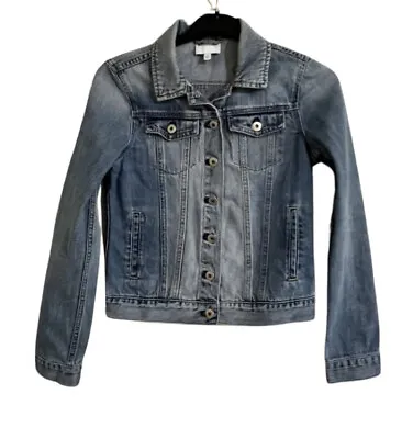 WITCHERY Faded Blue Denim Cropped Jacket. Size 6. GUC • $29.95