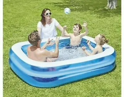 Carousel Family Kids Rectangular Swimming Paddling Pool Outdoor 6.5ft X 5ft • £24.99