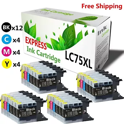 24 Pack LC 75 LC75 Ink Cartridge For Brother MFC-J825DW MFC-J6510DW 12BK4C4M4Y • $25.99