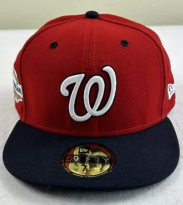 Era Red 59Fifty Washington Nationals All Star Game 2018 Fitted Hat Size 7 5/8 • $4.25