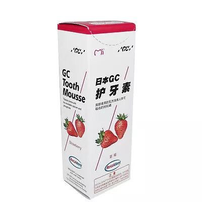 Gc Tooth Mousse Strawberry Topical Tooth Cream With Recaldent 1 Tube Of 40 Gm • $29.80