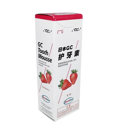 Gc Tooth Mousse Strawberry Topical Tooth Cream With Recaldent 1 Tube Of 40 Gm • $30.56