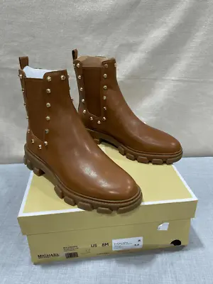 MICHAEL Michael Kors Women's Ridley Astor Stud Leather Boot - Luggage 8M • $87.75