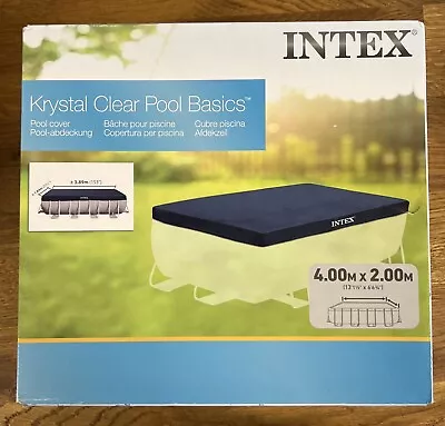 Intex Rectangular Prism Frame 4m X 2m Debris Swimming Pool Cover 28037 • £24.95