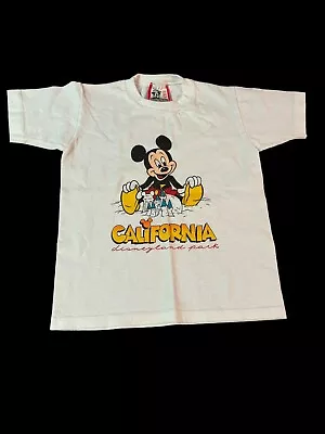 Disneyland Vintage T Shirt Mickey Mouse Sand Castle Disney Designs Kids S 6-8 • $25