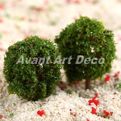 30pcs Topiary Model Trees Layout Dollhouse Park Stree Scene HO OO Scale 35mm • £5.83