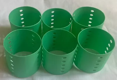 Vintage Lot Of 6 Huge 3  Large Green Plastic Barrel Rollers Curlers • $9.99