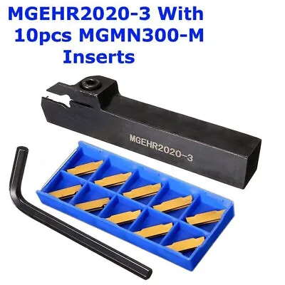 MGEHR2020-3 20mm Lathe Grooving Parting Cutter Tool Holder +10x MGMN300 Insert • £16.20