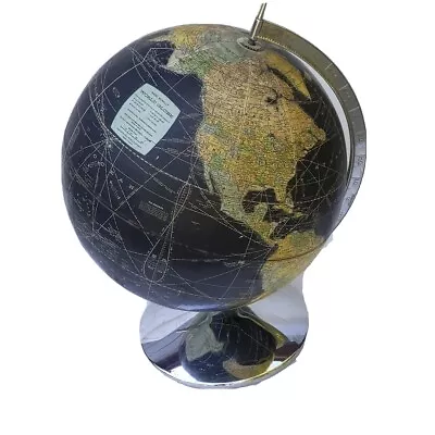 Vintage Astronomical Rand McNally Rare Black 12  World Globe Pre-1958 • $164.33