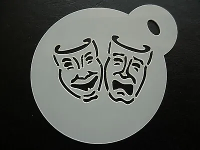 60mm Theatre Mask Design Cake Cookie Craft & Face Painting Stencil • £1.50