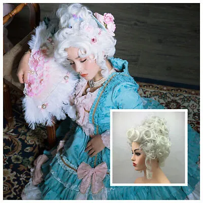 Lady Hair Wig Curly Wavy Cosplay Lolita Retro Princess Party Prom Fancy Dress • £23.72