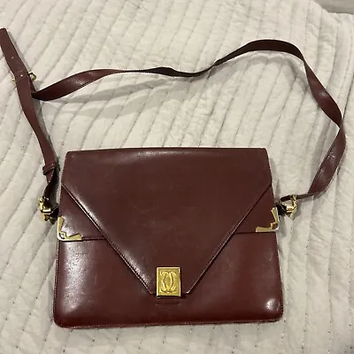 Cartier Shoulder Bag Purse Crossbody Leather Authentic • $80