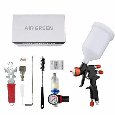 $66.90 • Buy 1.3mm Nozzle HVLP Air Paint Spray Gun Kit Gravity Feed Car Primer 600cc