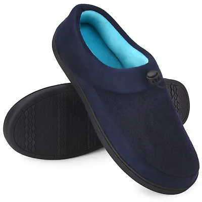 Men Cozy Memory Foam Moccasin Slippers Faux Sherpa Indoor Outdoor House Shoes • $19.79