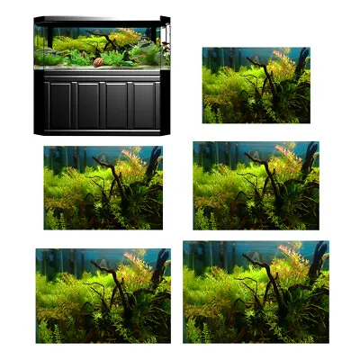 $15.74 • Buy 3D Aquarium Background Poster Single-Sided Seascape Plants Fish Tank PVC