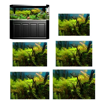 3D Aquarium Background Poster Single-Sided Seascape Plants Fish Tank PVC • $25.32