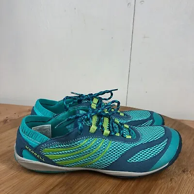 Merrell Shoes Womens 8 Pace Glove Barefoot Sneakers Blue Workout Running • $49.97