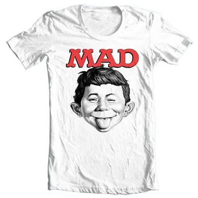MAD Magazine Alfred E Newman T-shirt Retro 1970's Cotton Graphic Tee WBT349 • $19.99