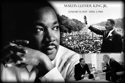 MARTIN LUTHER KING JR TRIBUTE GLOSSY POSTER PICTURE PHOTO BANNER PRINT Mlk 5894 • $12.99