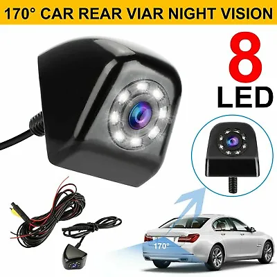 HD CCD Car Rearview Camera Backup 170° Backup Parking Reverse Camera Metal Black • $11.93