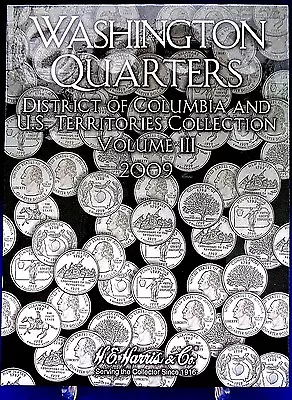 H.E. Harris Washington State And US Territories Quarters Coin Folder Vol #3. • $9