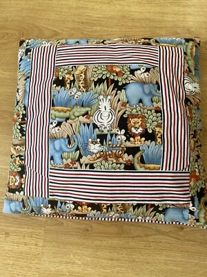 £2.50 • Buy Padded Cushion Elephant Giraffe Zebra Lion Crocodile. Handmade Used 14  Square