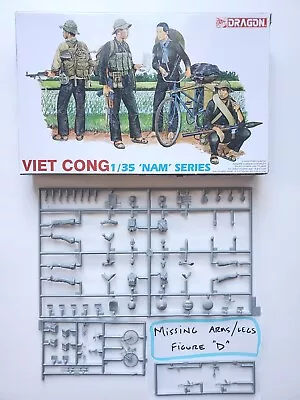 Dragon 1:35 *MISSING SOME PARTS* Viet Cong  Vietnam War Model Figure Kit 3304 • $21.99